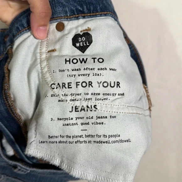 Madewell High Rise Blue Denim Shorts- Size 26 - Picture 7 of 11